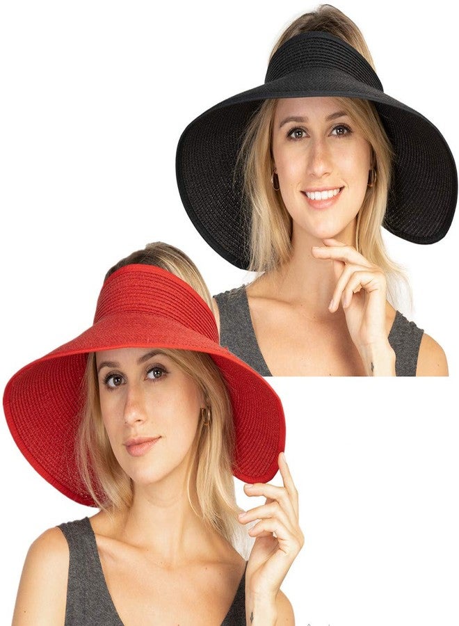 UOUDIO Sun Visor Hats Summer Wide Brim Clip on Beach Adjustable Large Brim Cap Golf Hat for Women… - Image 1